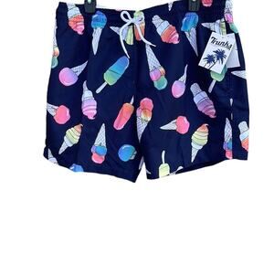 Trunks Surf & Swim Co blue Ice cream print swim trunks size XL NEW